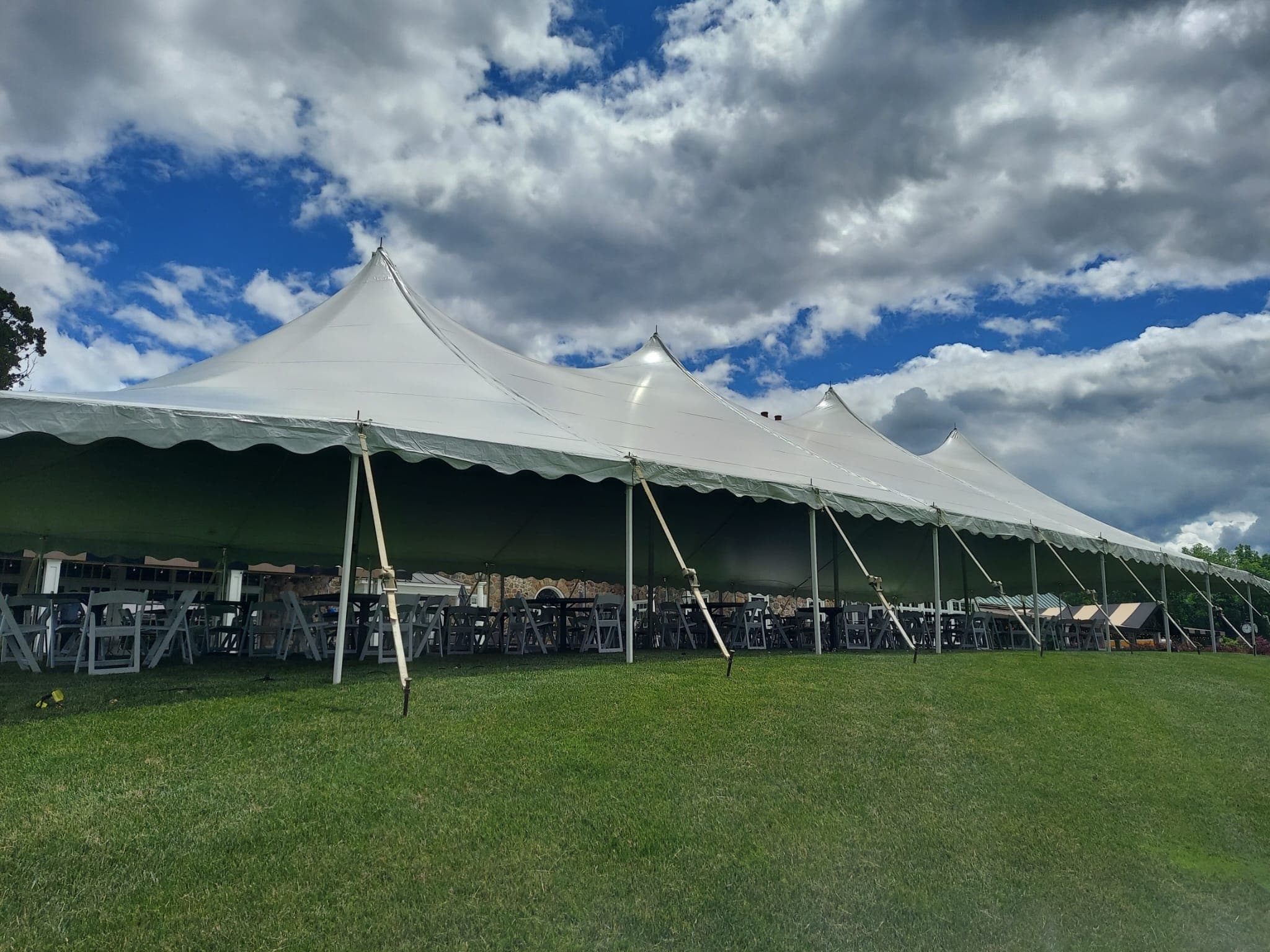 Professional party rentals setup
