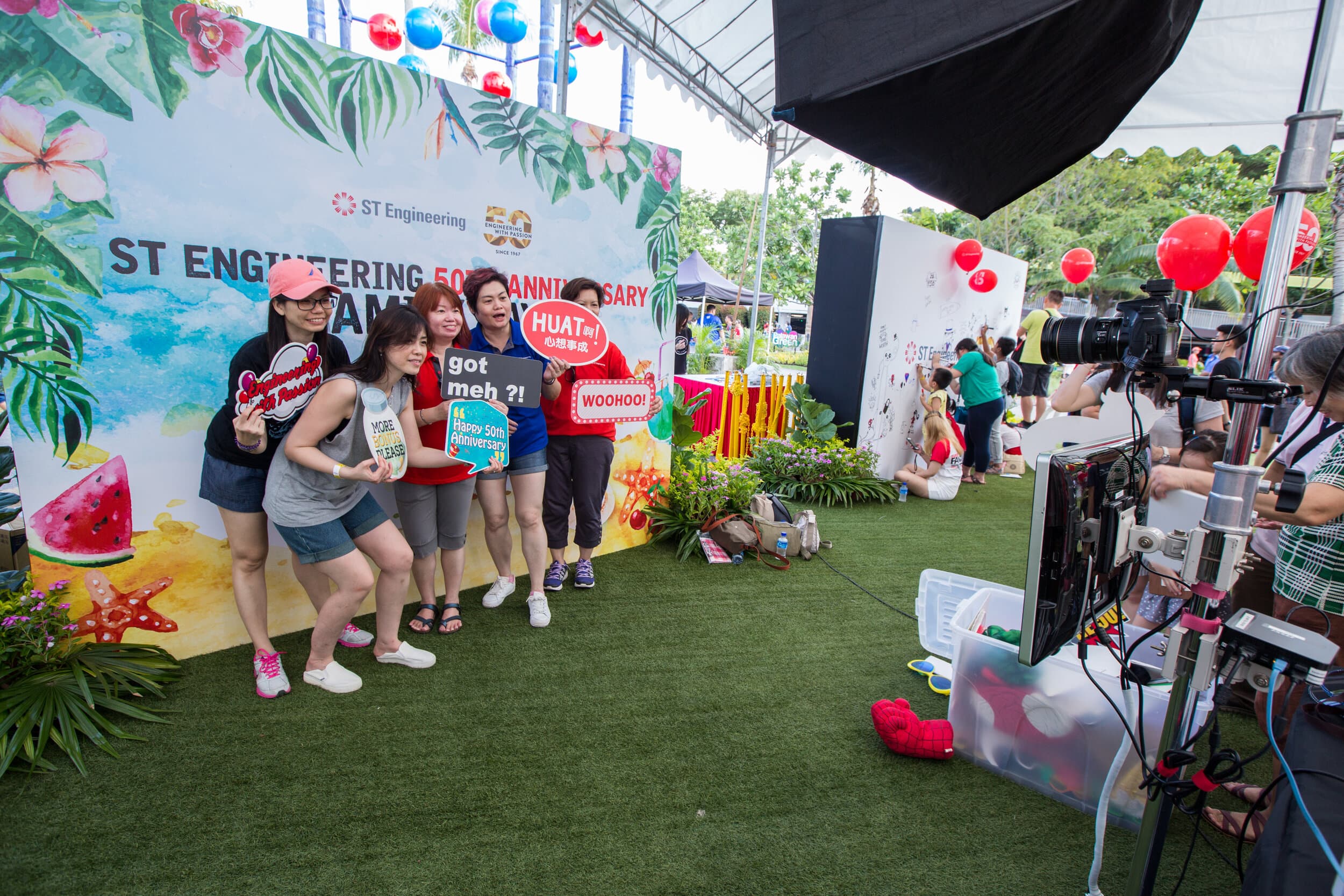 Professional photo booth setup
